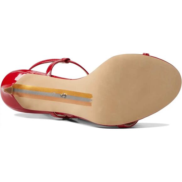 Sam Edelman Doran Heels Size 9 Ruby Red Patent Leather - Picture 12 of 16